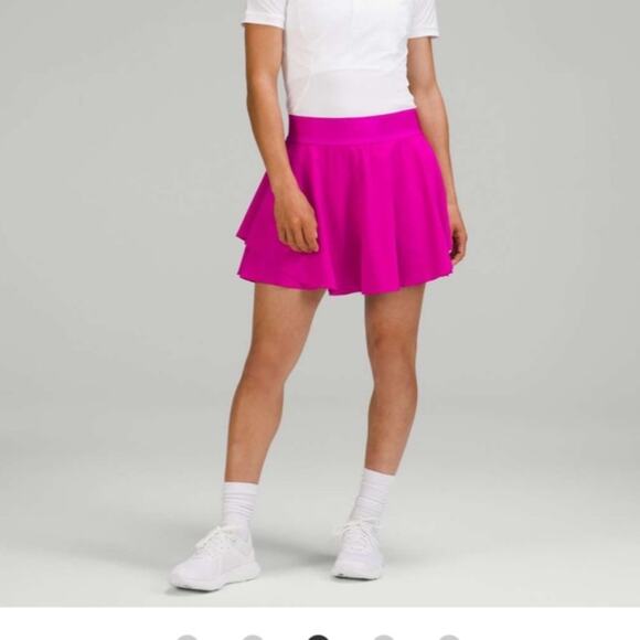 Lululemon Court Rival Hot Pink Perforated Skirt Skort Purple Pink size 2 - Picture 2 of 10